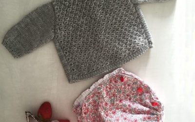 Jersey de bebé punto anémona a tricot