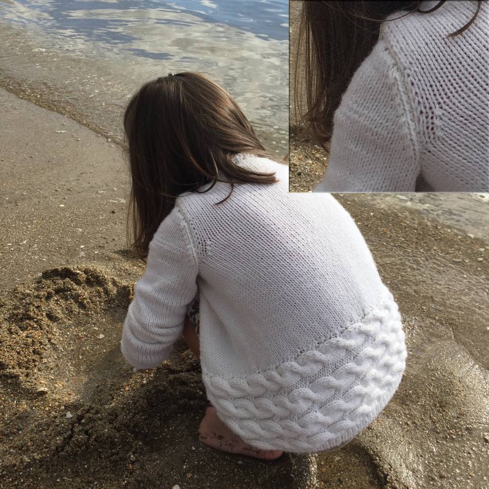 Patrón de chaqueta básica tricot para niña