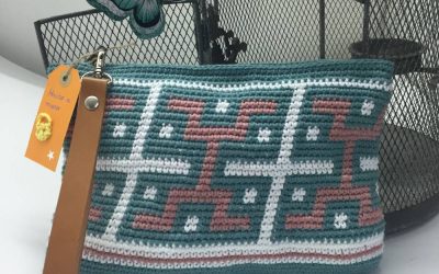 Crochet bag pattern DIY Azteca style.